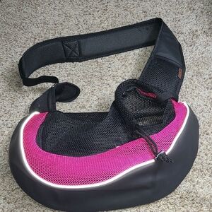 Yudodo Black and Pink Dog Sling Carrier